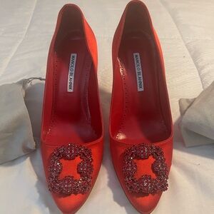 Hangisi 105mm Satin High-Heel Pumps